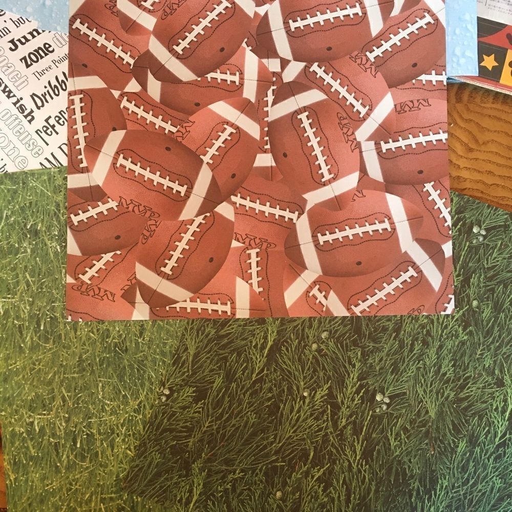 FOOTBALL SCRAPBOOK Kit with Extra Matching Paper - Picture 8 of 11